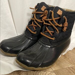 Sperry Women's Black Duck Boots